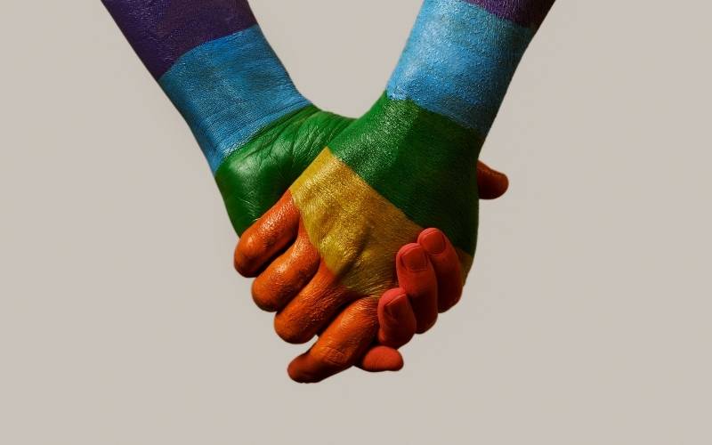 LGBTQ Colorful Holding Hands