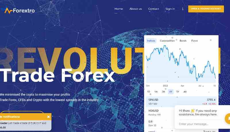 Forextro Homepage