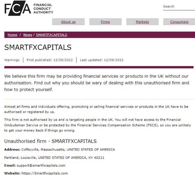 Smart FX Capitals FCA